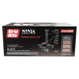 GRIP-RITE NINJA Ninja 1.625-in Black Hidden Deck Fastener 50-sq ft (90-Pack)