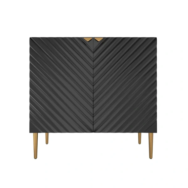 GZMR 15.75-in W x 31-in H Mdf Black Freestanding Utility Storage Cabinet