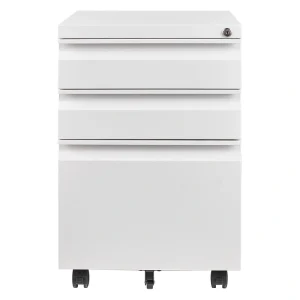 GZMR 3 Drawer File Cabinet with Lock White 3-Drawer 15.35-in File Cabinet