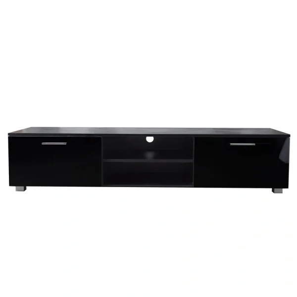 GZMR Black TV Stand for 70-in TV Stands Modern/Contemporary Black TV Cabinet (Accommodates TVs up to 70-in)