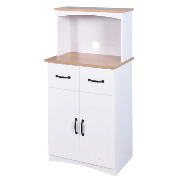 GZMR White Wooden Kitchen Cabinet Contemporary/Modern Mdf Wood Sideboard