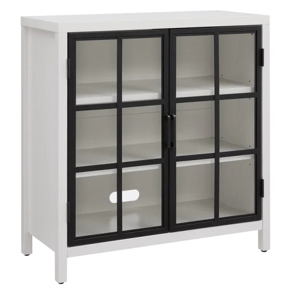 Hailey Home Bennett White 2-Shelf Office Cabinet