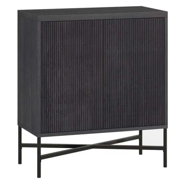 Hailey Home Brighton Charcoal Gray 2-Shelf Office Cabinet