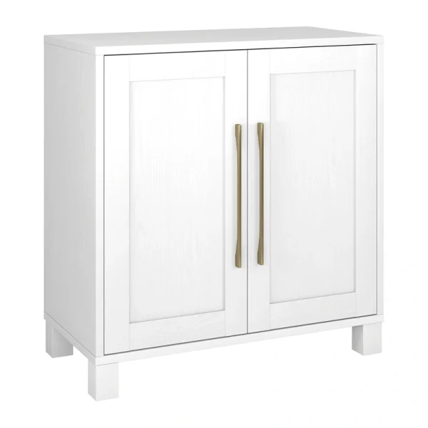 Hailey Home Chabot White 2-Shelf Office Cabinet