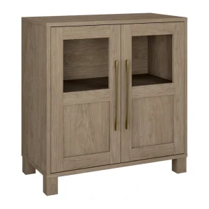 Hailey Home Holbrook Antiqued Gray Oak 2-Shelf Office Cabinet