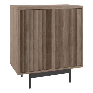Hailey Home Whitman Antiqued Gray Oak 2-Shelf Office Cabinet
