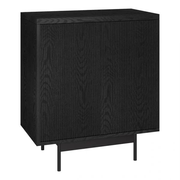 Hailey Home Whitman Black Grain 2-Shelf Office Cabinet