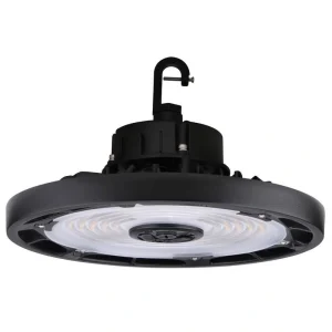 HALCO LIGHTING TECHNOLOGIES 1 ft. 400-Watt Equivalent 150-Watt Integrated LED Dimmable Black Round UFO High Bay Light Fixture CCT & Lumen Selectable