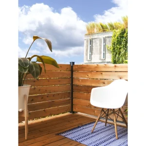 HOFT B4 Corner Post 3-ft x 44-in Black Aluminum Deck Rail Kit