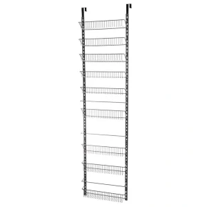 HOME-COMPLETE 9-Tier Black Metal Over the Door Storage Organizer