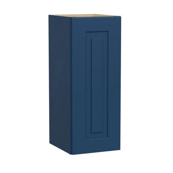 Home Decorators Collection Grayson 12 in. W x 12 in. D x 30 in. H Assembled Plywood Wall Kitchen Cabinet in Mythic Blue with Soft Close