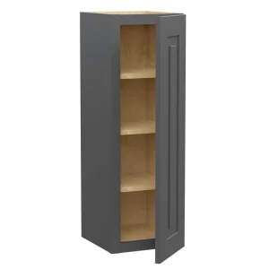 Home Decorators Collection Grayson 12 in. W x 12 in. D x 42 in. H Assembled Plywood Wall Kitchen Cabinet in Deep Onyx with Soft Close