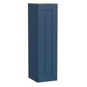 Home Decorators Collection Grayson 12 in. W x 12 in. D x 42 in. H Assembled Plywood Wall Kitchen Cabinet in Mythic Blue with Soft Close