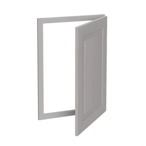 Home Decorators Collection Grayson 17 in. W x 1.5 in. D x 34.5 in. H Plywood Corner Sink Front Angle in Pearl Gray with Soft Close
