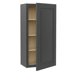 Home Decorators Collection Grayson 18 in. W x 12 in. D x 42 in. H Assembled Plywood Wall Kitchen Cabinet in Deep Onyx with Soft Close