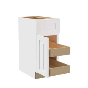 Home Decorators Collection Grayson 18 in. W x 24 in. D x 34.5 in. H Assembled Plywood Base Kitchen Cabinet in Pacific White with 2ROT Soft Close LH