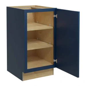 Home Decorators Collection Grayson 18 in. W x 24 in. D x 34.5 in. H Assembled Plywood Full Height Door Base Kitchen Cabinet in Mythic Blue RH
