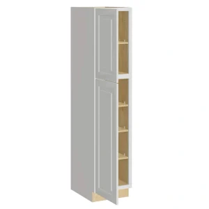 Home Decorators Collection Grayson 18 in. W x 24 in. D x 84 in. H Assembled Plywood Pantry Kitchen Cabinet in Pacific White with Soft Close LH