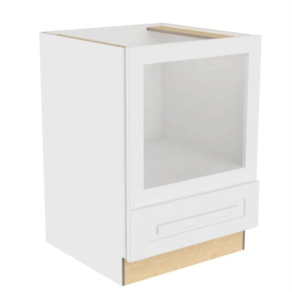 Home Decorators Collection Grayson 24 in. W x 24 in. D x 34.5 in. H Assembled Plywood Microwave Base Kitchen Cabinet in Pacific White with Soft