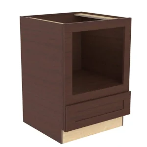 Home Decorators Collection Newport 30 in. W x 24 in. D x 34.5 in. H Assembled Plywood Microwave Base Kitchen Cabinet in Manganite with Soft Close