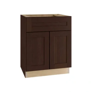 Home Decorators Collection Newport 30 in. W x 24 in. D x 34.5 in. H Assembled Plywood Sink Base Kitchen Cabinet in Manganite with Soft Close