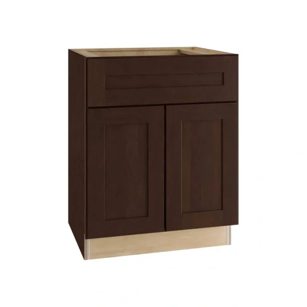 Home Decorators Collection Newport 30 in. W x 24 in. D x 34.5 in. H Assembled Plywood Sink Base Kitchen Cabinet in Manganite with Soft Close