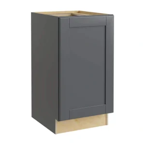 Home Decorators Collection Washington 21 in. W x 24 in. D x 34.5 in. H Assembled Plywood Base Kitchen Cabinet in Onyx with Soft Close Door LH T726931910