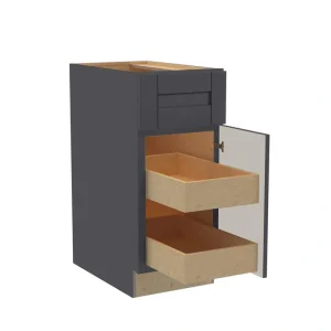 Home Decorators Collection Washington 21 in. W x 24 in. D x 34.5 in. H Assembled Plywood Base Kitchen Cabinet in Onyx with Soft Close Door RH T726933015