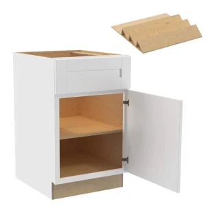 Home Decorators Collection Washington 21 in. W x 24 in. D x 34.5 in. H Vesper White Plywood Shaker Assembled Base Kitchen Cabinet Right SP Tray
