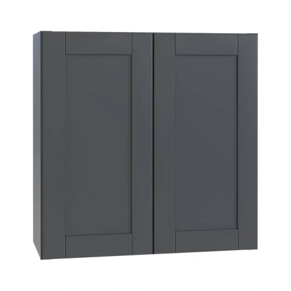 Home Decorators Collection Washington 24 in. W x 12 in. D x 42 in. H Assembled Plywood Wall Kitchen Cabinet in Valiant Onyx with Soft Close Doors