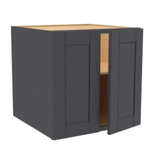 Home Decorators Collection Washington 24 in. W x 24 in. D x 24 in. H Assembled Plywood Wall Kitchen Cabinet in Valiant Onyx with Soft Close Doors