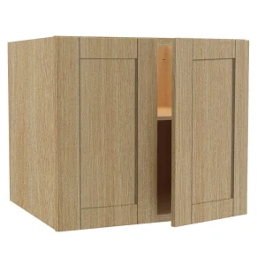Home Decorators Collection Washington 27 in. W x 24 in. D x 24 in. H Assembled Plywood Wall Kitchen Cabinet in Vanguard Oak with Soft Close