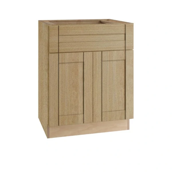 Home Decorators Collection Washington 27 in. W x 24 in. D x 34.5 in. H Assembled Plywood Base Kitchen Cabinet in Oak with Soft Close Doors T726932332