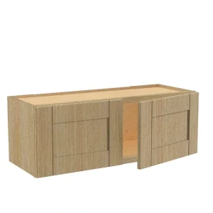 Home Decorators Collection Washington 33 in. W x 12 in. D x 12 in. H Assembled Plywood Wall Kitchen Cabinet in Vanguard Oak with Soft Close Doors
