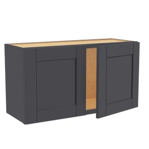 Home Decorators Collection Washington 33 in. W x 12 in. D x 18 in. H Assembled Plywood Wall Kitchen Cabinet in Valiant Onyx with Soft Close Doors