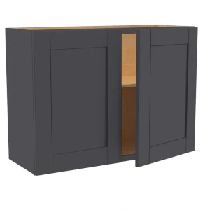 Home Decorators Collection Washington 33 in. W x 12 in. D x 24 in. H Assembled Plywood Wall Blind Kitchen Cabinet in Valiant Onyx with Soft Close