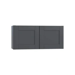 Home Decorators Collection Washington 33 in. W x 24 in. D x 12 in. H Assembled Plywood Wall Kitchen Cabinet in Valiant Onyx with Soft Close Doors
