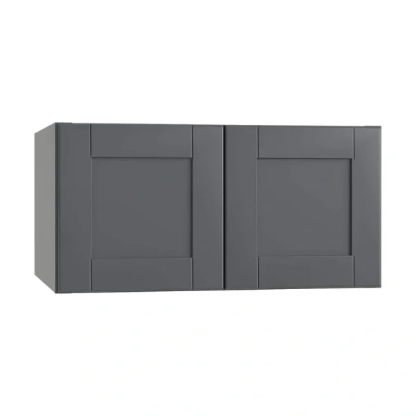 Home Decorators Collection Washington 33 in. W x 24 in. D x 24 in. H Assembled Plywood Wall Kitchen Cabinet in Valiant Onyx with Soft Close Doors T726929377