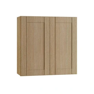 Home Decorators Collection Washington 36 in. W x 12 in. D x 42 in. H Assembled Plywood Wall Kitchen Cabinet in Vanguard Oak with Soft Close Doors