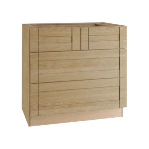 Home Decorators Collection Washington 36 in. W x 24 in. D x 34.5 in. H Assembled Plywood Base Kitchen Cabinet in Oak with Soft Close Door