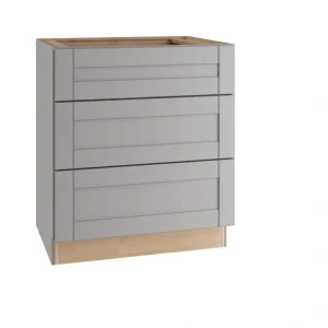 Home Decorators Collection Washington Veiled Gray Plywood Shaker Assembled Cooktop Base Kitchen Cabinet Soft Close 30 in W x 24 in D x 34.5 in H