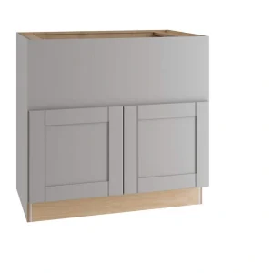 Home Decorators Collection Washington Veiled Gray Plywood Shaker Assembled Farm Sink Base Kitchen Cabinet Sft Cls 36 in. W x 24 in. D x 34.5 in. H