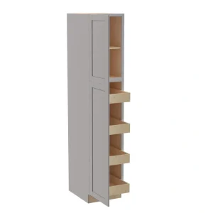 Home Decorators Collection Washington Veiled Gray Plywood Shaker Assembled Utility Pantry Kitchen Cabinet Soft Close 18 in W x 24 in D x 84 in H T726927112