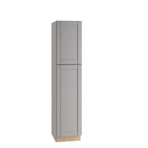 Home Decorators Collection Washington Veiled Gray Plywood Shaker Assembled Utility Pantry Kitchen Cabinet Soft Close 18 in W x 24 in D x 84 in H T726927161