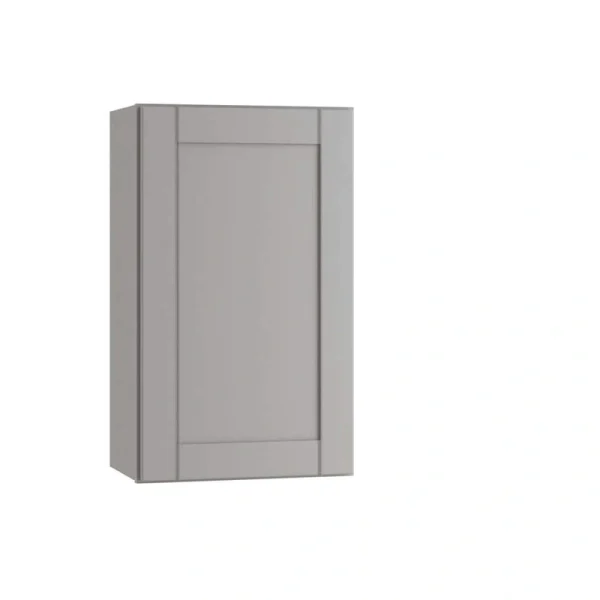 Home Decorators Collection Washington Veiled Gray Plywood Shaker Assembled Wall Kitchen Cabinet Soft Close 18 in W x 12 in D x 30 in H