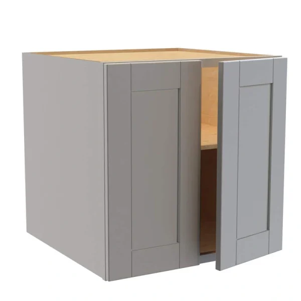 Home Decorators Collection Washington Veiled Gray Plywood Shaker Assembled Wall Kitchen Cabinet Soft Close 24 W in. 24 D in. 24 in. H