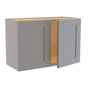 Home Decorators Collection Washington Veiled Gray Plywood Shaker Assembled Wall Kitchen Cabinet Soft Close 27 W in. 12 D in. 18 in. H T726928030
