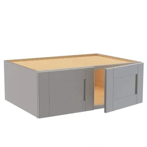 Home Decorators Collection Washington Veiled Gray Plywood Shaker Assembled Wall Kitchen Cabinet Soft Close 33 in. W 24 D in. 12 in. H