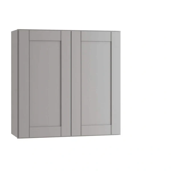 Home Decorators Collection Washington Veiled Gray Plywood Shaker Assembled Wall Kitchen Cabinet Soft Close 33 in W x 12 in D x 36 in H