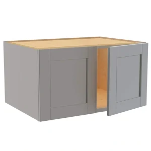 Home Decorators Collection Washington Veiled Gray Plywood Shaker Assembled Wall Kitchen Cabinet Soft Close 33 W in. 24 D in. 18 in. H
